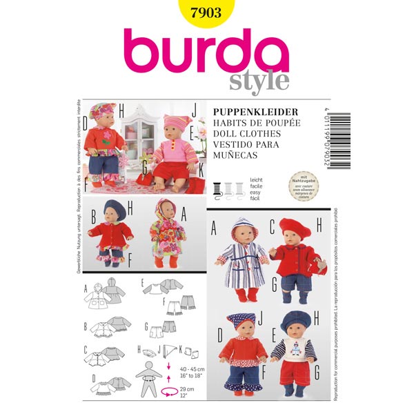 Puppenkleidung Burda Style 7903
